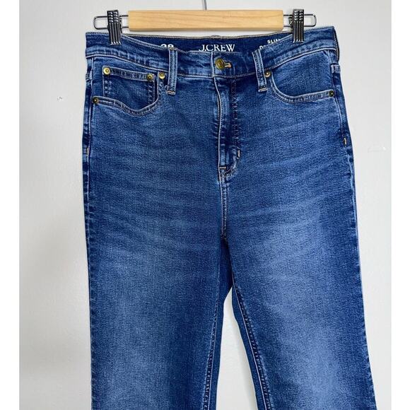 J.Crew Slim Demi Bootcut Jeans Size 28 Raw Hem Medium Wash Denim - Picture 3 of 7